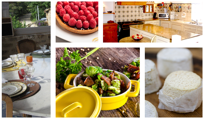 gastronomie, plats et fromages de chèvres typiques de la région ardéchoise
